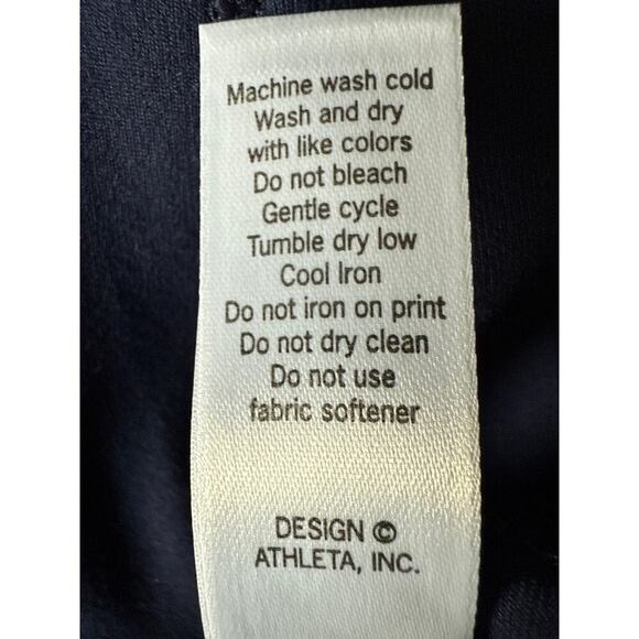 Athleta Revelation Yoga Pants Womens Small Flared Leg Pull On Blue Stretch Nylon - Picture 9 of 9